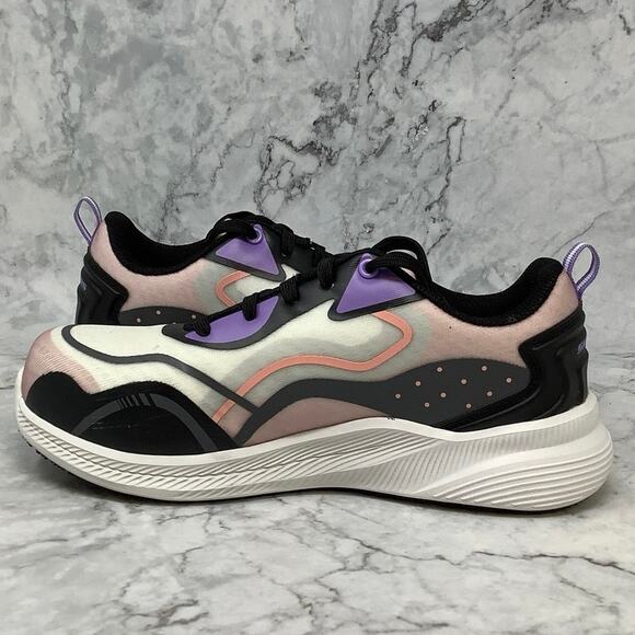 Skechers Size 9 White Black Multi Carbix Work Shoes Lace Up Composite Toe P16-19 - Picture 4 of 12